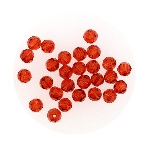 Swarovski Glasperlen, 4 mm, 5 Stück, indian red