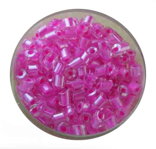Glasperlen Cremette, glänzend, 4-6 mm, pink