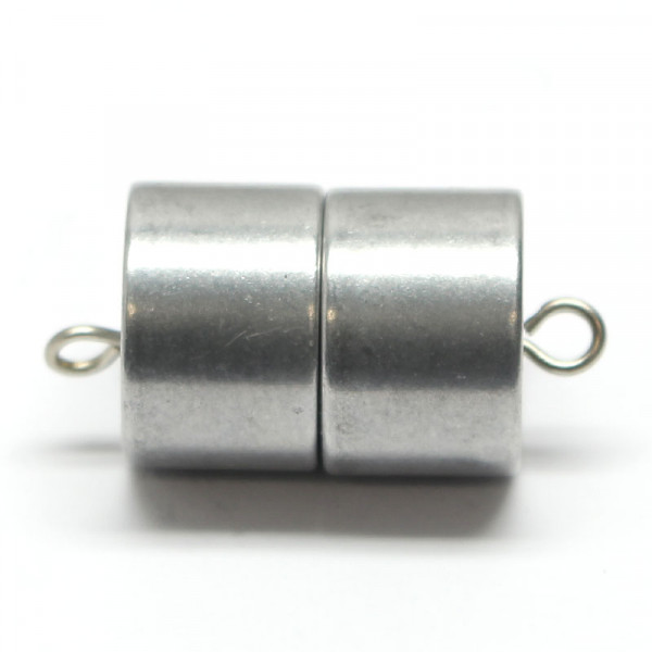 Magnetverschluss, Aluminium, 14x20 mm, platinfarben