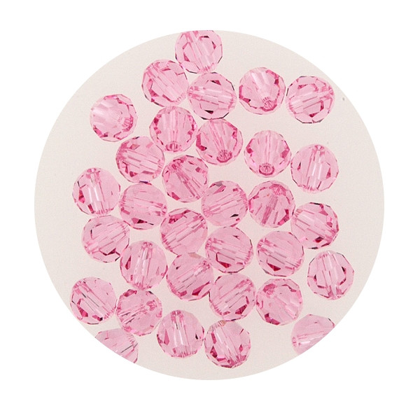 Swarovski Glasperlen, 6 mm, 5 Stück, light rose
