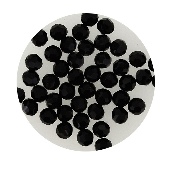Swarovski Glasperlen, 4 mm, 5 Stück,schwarz jet