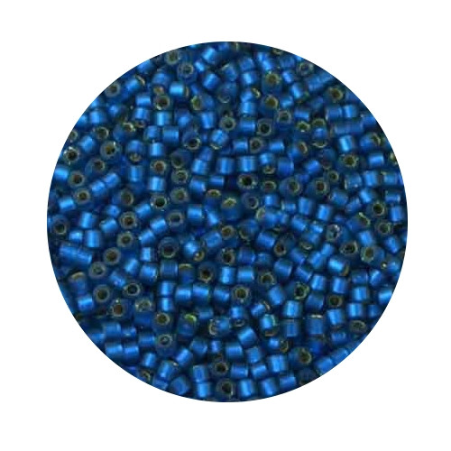 Miyuki Delicas, 11/0 (2,0mm), 7gr. Dose,silverlined blue matt