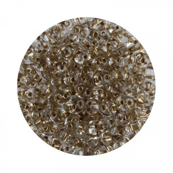 Twin Beads,2-loch Glasperlen,2,5x 5mm,12gr Dose,crist. bronzeein