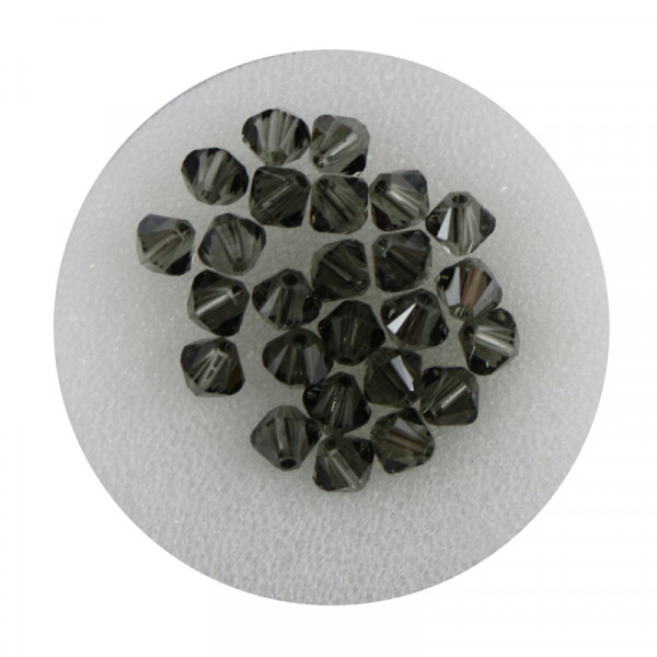 Swarovski Satinfarben, 4mm, 25 Stück, black diamond satin