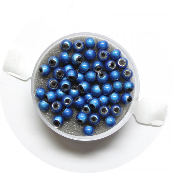 Miracle-Beads Glasperlen, 50 Stck., 4mm, blau