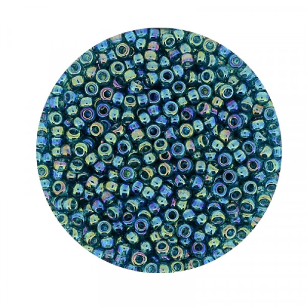 Miyuki Rocailles 2,2 mm - trans. matt blue zircon rainbow